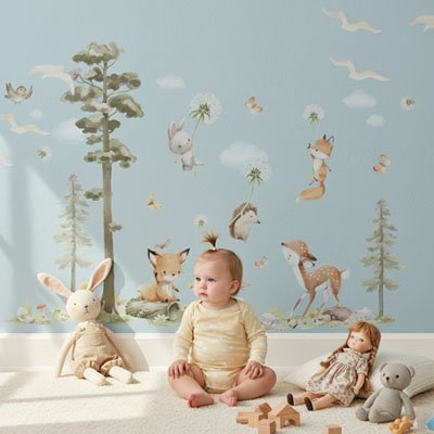 Ambiance bucolique avec les Stickers muraux chambre