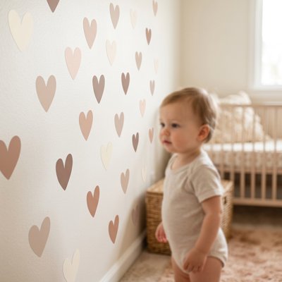 Bébé regarde les Stickers muraux neufs