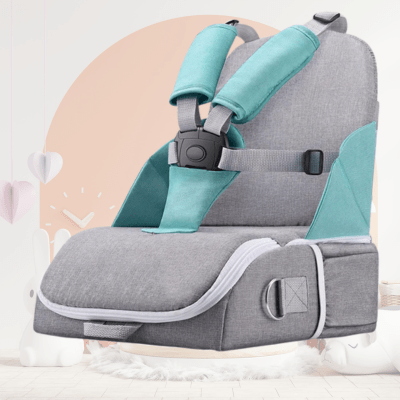 chaise bebe nomade sac à langer  gris et vert