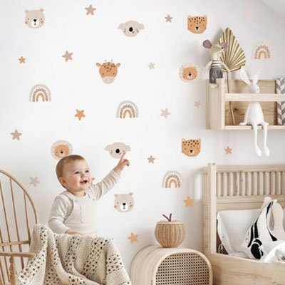 Décoration intemporel avec les Stickers muraux enfant  