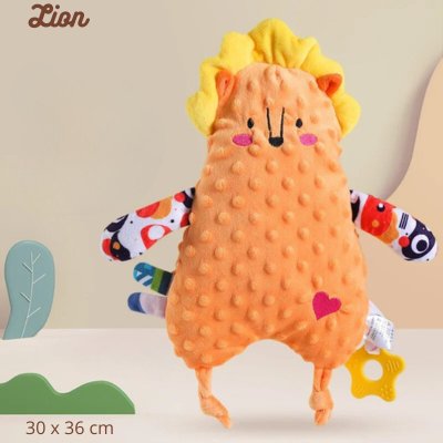 doudou-lion-orange-anneau