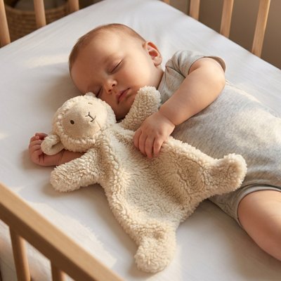 Doudou bebe en forme de mouton adorable
