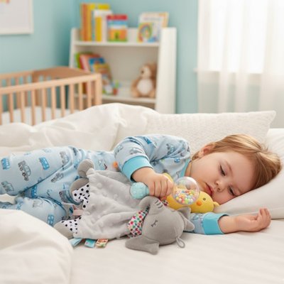  Enfant endormi au côté de son Doudou 