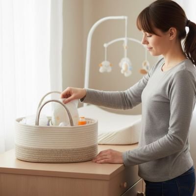 Le Panier rangement bébé gain de place