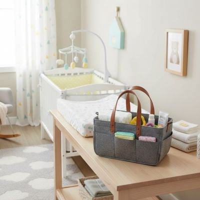 Le Panier rangement bébé prêt pour l'arrivée de bébé