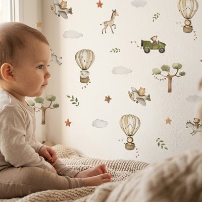 Les Stickers muraux nourrissent l'imagination de bébé