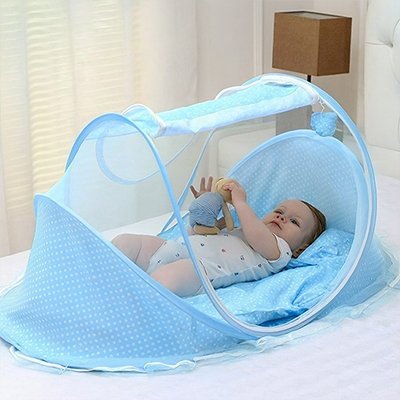 Lit moustiquaire bebe SleepSafe bleu confort