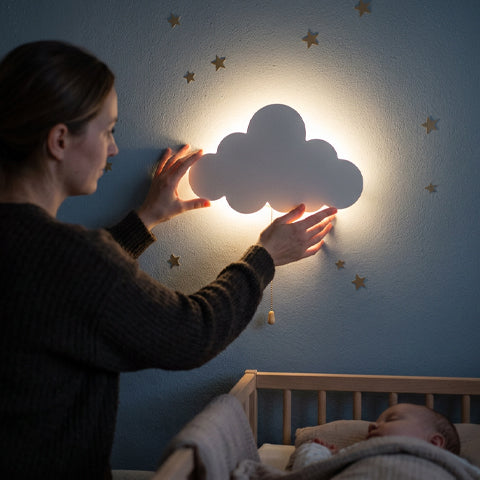 maman ajuste veilleuse murale nuage