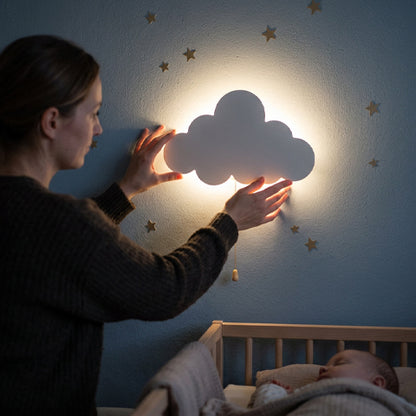 maman ajuste veilleuse murale nuage
