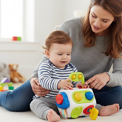Maman et bébé découvre le Jouet pour bebe 18 mois 