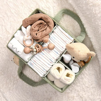 Contenu du panier rangement bébé
