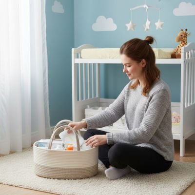 Panier rangement bébé pour une chambre organisée