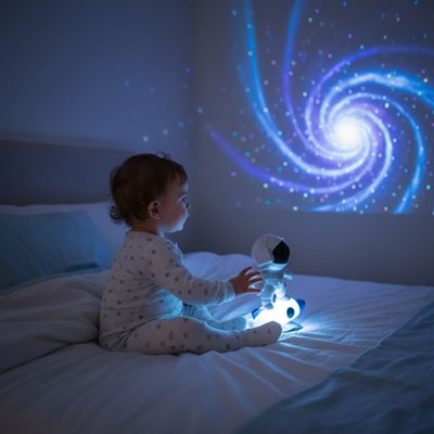 Projection Galaxie par la Veilleuse Astronaute