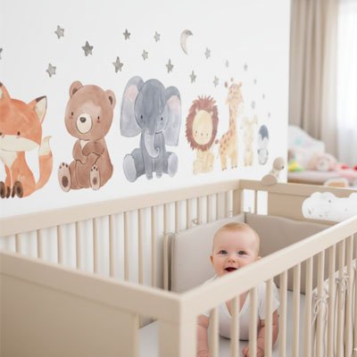 Stickers muraux décor la chambre de bébé