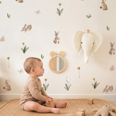 Stickers muraux enfant aux tons doux