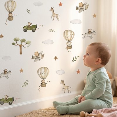 Stickers muraux que regarde bébé