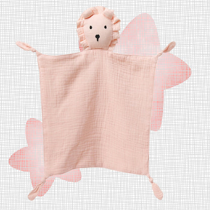 Doudou- Bébé-Lion-Rose