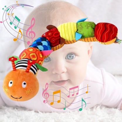 hochet-bébé-douce-chenille-orange